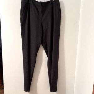 Eileen Fisher Dark Gray Trousers 97% Wool 3% Spandex Size M